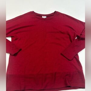 LuLaRoe Medium Red Long Sleeve Knit Top